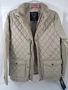 Abrigo Chaqueta Vince Camuto Acolchado Granero Ecuestre Caqui Beige Juvenil 14/16 Nuevo con Etiquetas - Imagen 1 de 17