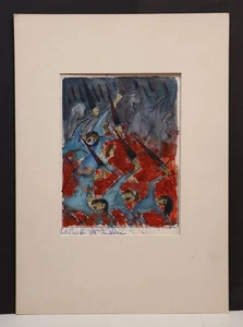 Elisabeth Voigt (1893-1977 Leipzig) - Batalla de los Judíos - Acuarela - 4/39 - Imagen 1 de 8