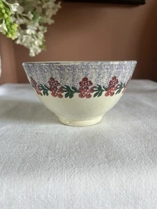 19th Century Antique English Hand-Painted Spongeware Bowl - Picture 1 of 5