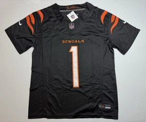Medium JaMarr Chase #1 Vapor FUSE Jersey Black Elite Quality Cincinnati Bengals - Picture 1 of 9