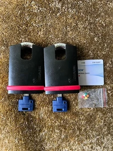 2x Mul T Lock NE14 Padlocks Keyed Alike Interactive+ 2 Keys & Keycard Assa Abloy - Picture 1 of 3