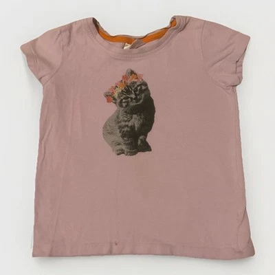 Camiseta Hanna Andersson Púrpura Gato Gatito Mangas Cortas Algodón Niñas 120 (6) Foto 1 de 4