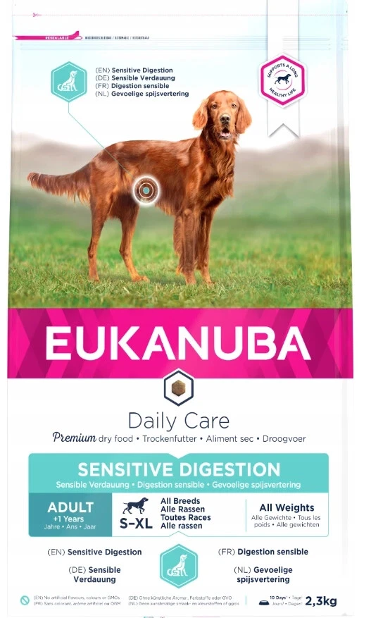 Eukanuba Dog Dry Daily Care Adult Sensitive Verdauung Alle Rassen Huhn 2kg - Bild 1 von 1