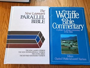 Lote de 2 Biblias Comentario Bíblico Wycliffe 1962 Nuevos Laicos Biblia Estudio Cristiano - Imagen 1 de 5