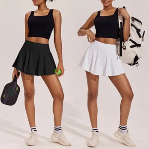 Womens Active Lined Sexy Skorts Running Workout Tennis Sports Shorts Skirts Hot - Picture 1 of 13