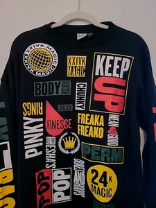 Bruno Mars 24K Magic World Tour Black Pullover Crewneck Sweater Men Size Large - Picture 1 of 8