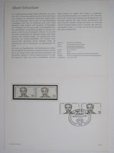 Bund Ministerkarte Typ IV 1975 Din A 5 Mi.Nr. 830 Dr. Albert Schweitzer - Picture 1 of 1