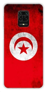 Coque en silicone imprimée compatible Xiaomi Redmi Note 9S Drapeau Tunisie - Picture 1 of 3