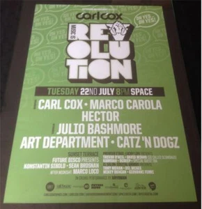 CARL COX 2014 MUSIC IS REVOLUTION @ SPACE IBIZA - IBIZA CLUB POSTERS - DJ MUSIC - Picture 1 of 17