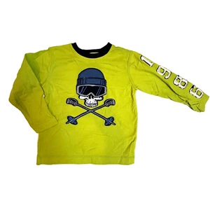 Boys Gap Kids Long Sleeve Skull Shirt Skiing Embroidered Applique Y2K Cotton XS - Picture 1 of 8