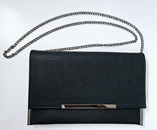 Colette Hayman Evening Bag Shoulder  Black Strap Chain Clutch Classic Style