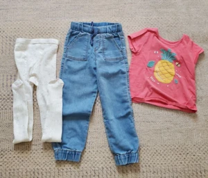 Cat &Jack Girls Size 4/5 Denim Jeans Pants, Adjustable Waistband +2 more Item - Picture 1 of 6