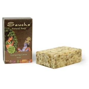 Seifenriegel Saucha - natürliches energetisierendes Kakaopeeling - 3,5 Unzen (100 g) - Bild 1 von 6