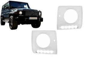 Fari Coperture LED DRL per Mercedes Classe G W463 1989-2012 Luci diurne G65 Look - Foto 1 di 12