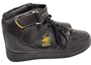 BEVERLY HILLS POLO CLUB SMASH SIZE 12M - VINTAGE BLACK/GOLD HIGH TOP Boot