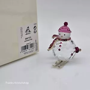 Swarovski Holiday Cheers Dulcis Schneemann auf Ski Pink Snowman Rosa 1 5687121 - Bild 1 von 7