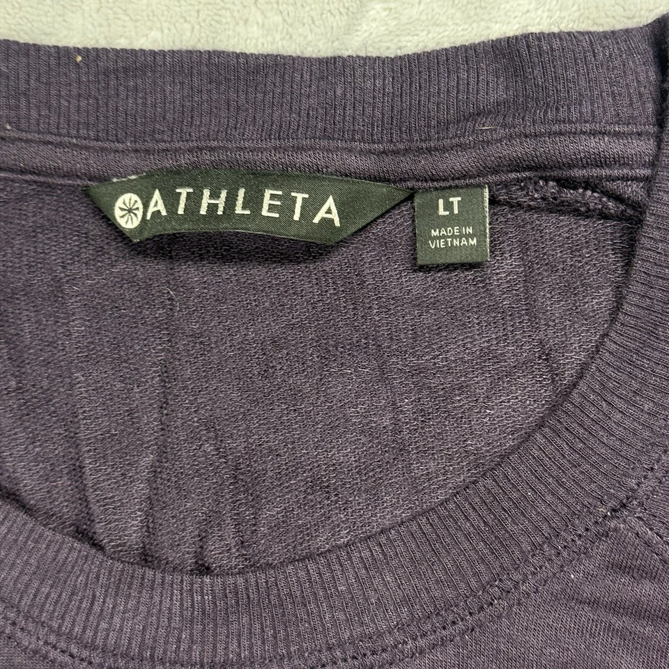 Moletom Athleta Macio Feminino Tamanho LT Roxo Serenity Criss Cross Top - Imagem 1 de 4
