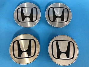 HONDA GENUINE FACTORY OEM POLISH CENTER CAPS 44732-S0X-A000 OEM SET OF 4 - Picture 1 of 12