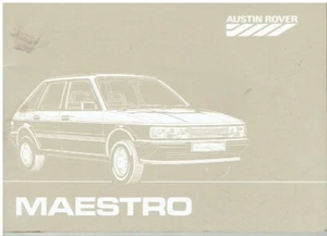 AUSTIN MAESTRO 1.3 & 1.6 ORIGINAL 1984 OWNERS INSTRUCTION & MAINTENANCE HANDBOOK - Picture 1 of 1