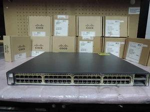 Cisco WS-C3750E-48PD-S 3750E 48 Port Gigabit PoE Switch scratch item. - Picture 1 of 4