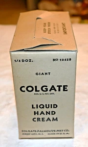 Vintage Colgate-Palmolive-Peet Dealer Box of Colgate Liquid Hand Cream NOS - Picture 1 of 4