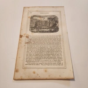 Kleopatras Reise auf dem Cydnus um 1853 Kupferstich (355) - Bild 1 von 2