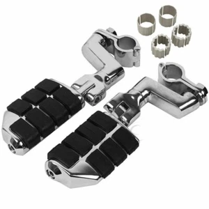 22/25/32/35mm Highway Bar Foot Pegs Mount Clamps For Honda GL1800 Yamaha Suzuki - Picture 1 of 9