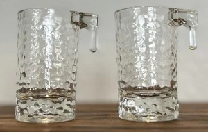 VINTAGE Libbey Shot Glasses Hammered Texture with Handles, Set of 2, 2.75" - Picture 1 of 5