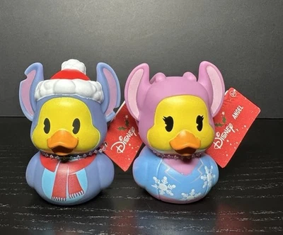 Disney Christmas 2025 Target Bullseye Rubber Ducks Stitch & Angel Set Brand New - Image 1 of 4