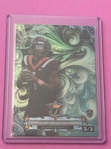 Comodín 2024 - 7 tachuelas de cartas - Kyron Drones 3/3 corazones Virginia Tech Hokies - Imagen 1 de 2