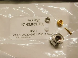 Radiall R143.051.700 TNC 50 Ohm 18GHz Screw-On Straight Interface Plug - Picture 1 of 1