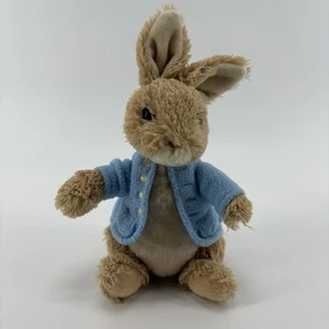 GUND Classic Beatrix Potter Peter Rabbit in blauem Mantel Deluxe weicher Plüschhase 8 Zoll - Bild 1 von 8
