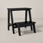 18" Wood Kitchen Step Stool - Black - Hearth & Hand with