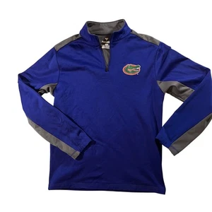 Florida Gators Fanatic Quarter Zip  Blue Long Sleeve Pullover Jacket - Medium - Picture 1 of 9