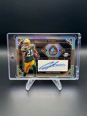 BOLETO DE INDUCCIÓN CHARLES WOODSON 2024 CONTENDERS OPTIC HOF PLATEADO PRIZM AUTOMÁTICO/25 Foto 1 de 2