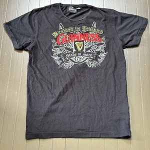 Guinness Hemd Herren XL Slim Fit Schwarz Kurzarm Grafik T-Shirt - Bild 1 von 3