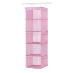 5 Regal Hängend Polypro Vlies Pullover Regale Schrank Organizer Rosa - Bild 1 von 5