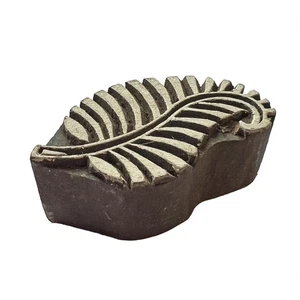 7,5 cm KORU NZ Farnblatt Holz Druckblock Stempel Basteln Batik - handgeschnitzt - Bild 1 von 2