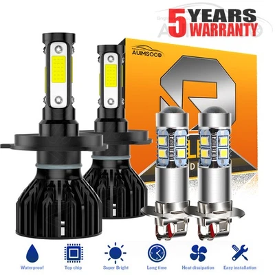 Faro LED H4 para Daewoo Nubira 1999-2002 + Kit de bombillas antiniebla de alta potencia H3 Foto 1 de 4