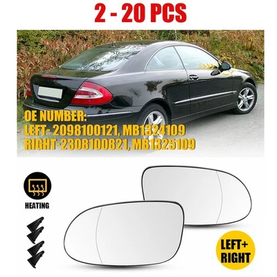 Espejo retrovisor térmico transparente para Benz CLK55 Mercedes CLK63 2-20X L&R CLK320 CLK350 Foto 1 de 4