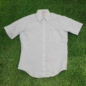 Vintage 80s Montgomery-Ward MOD Shirt Medium 21x29 Union USA - Picture 1 of 10