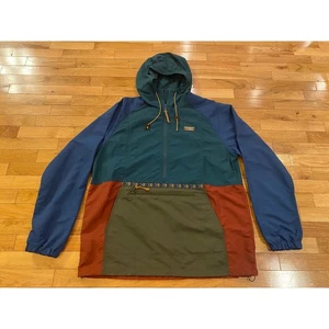LL Bean Womens Mountain Classic Anorak Pullover Jacket Aztec Colorblock LG/Tall - Picture 1 of 5