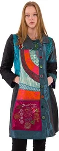 249€ DESIGUAL Gr. 40 S ? MANTEL PATCHWORK A-LINIE VOGEL BLUMEN FRÜHLING MEHRFARBIG 21 - Bild 1 von 10