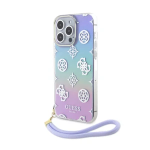 Coque arri�re motif paillettes avec cordon pour iPhone 15 Pro Max - violette - Foto 1 di 4