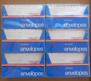 Lote de 6 cajas vintage de correo aéreo de hidromiel 26 sobres sellados nuevo en stock - Imagen 1 de 3