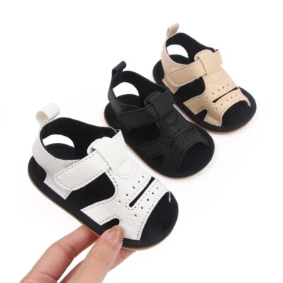 Bebé Niñas Niños Pequeños Suela Suave Prewalker Recién Nacido Cochecito Zapatos Sandalias Informales Foto 1 de 4