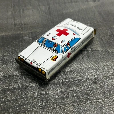 Vintage Japan Tin Toy 3 1/2" Ambulance Red Cross - Image 1 of 4