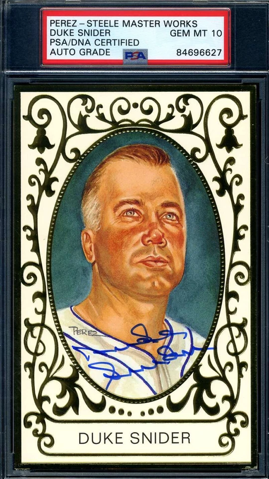 Duke Snider Gem Mint 10 PSA DNA Signed Perez Steele Master Works Ramly Autograph - Image 1 of 1