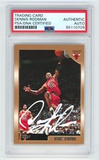DENNIS RODMAN Signed 1998 Topps Basketball Card #109 PSA Authentic Auto #10709