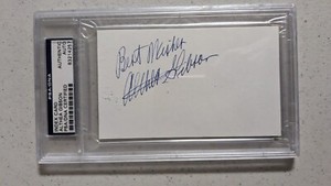 ALTHEA GIBSON Signed Index Card SLAB GOLF TENNIS PSA Authentic